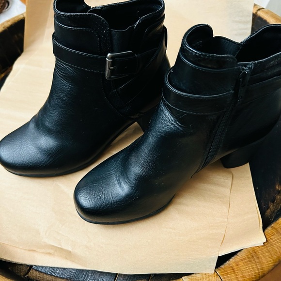 Croft & Barrow Black Ankle Booties with Buckle - NWOT - Picture 1 of 9